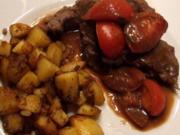 Scharfe steak-Tomaten-Scharlotten Pfanne(sehr einfach) - Rezept