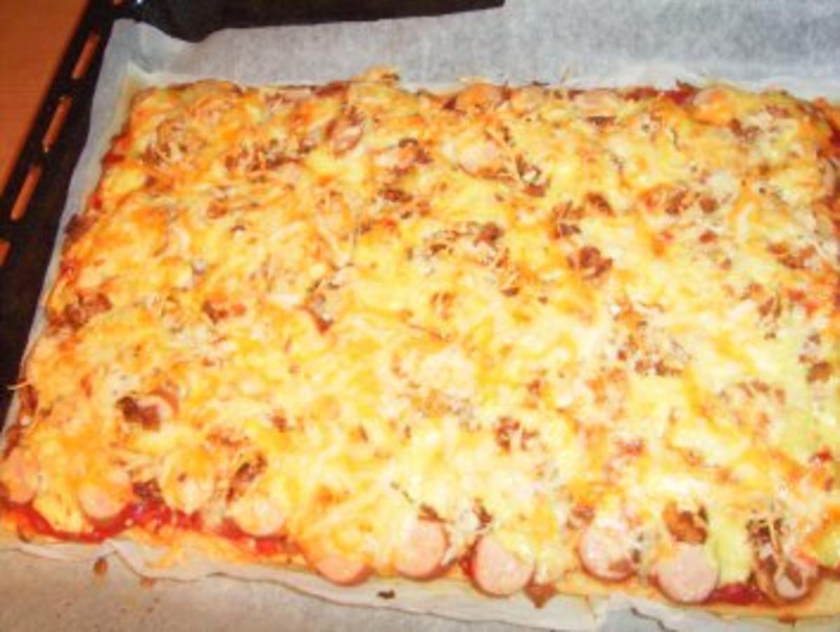 Hot Dog-Pizza... auf die Schnelle - Rezept
