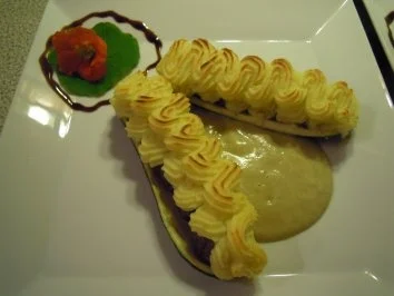 Kartoffelpüree im Zucchinischiffchen - Rezept