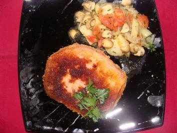 Fleisch : -Gebackener Leberkäse- - Rezept