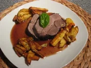 Wildschweinbraten mit Knusperkartoffeln - Rezept