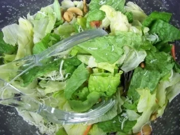 Frühlingssalat mit gerösteten Hanfnüssen und Hanfvinaigrette - Rezept