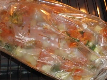 Rezept: Fisch : Lachs im feinen und frischen Gemüseauflauf Bild Nr. 7 Fisch : Lachs im feinen und frischen Gemüseauflauf - Rezept - Bild Nr. 7