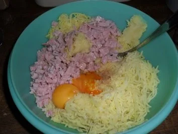 Pastinaken-Kartoffelplätzchen mit Schinken - Rezept - Bild Nr. 6