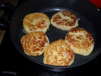 Pastinaken-Kartoffelplätzchen mit Schinken - Rezept - Bild Nr. 7