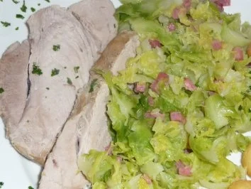 Rezept: Schinkenrosenkohlblätter mit... Schinkenrosenkohlblätter mit... - Rezept