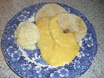 Sellerieschnitzel mit Mango/Meerrettichsauce nach Weight Watchers - Rezept