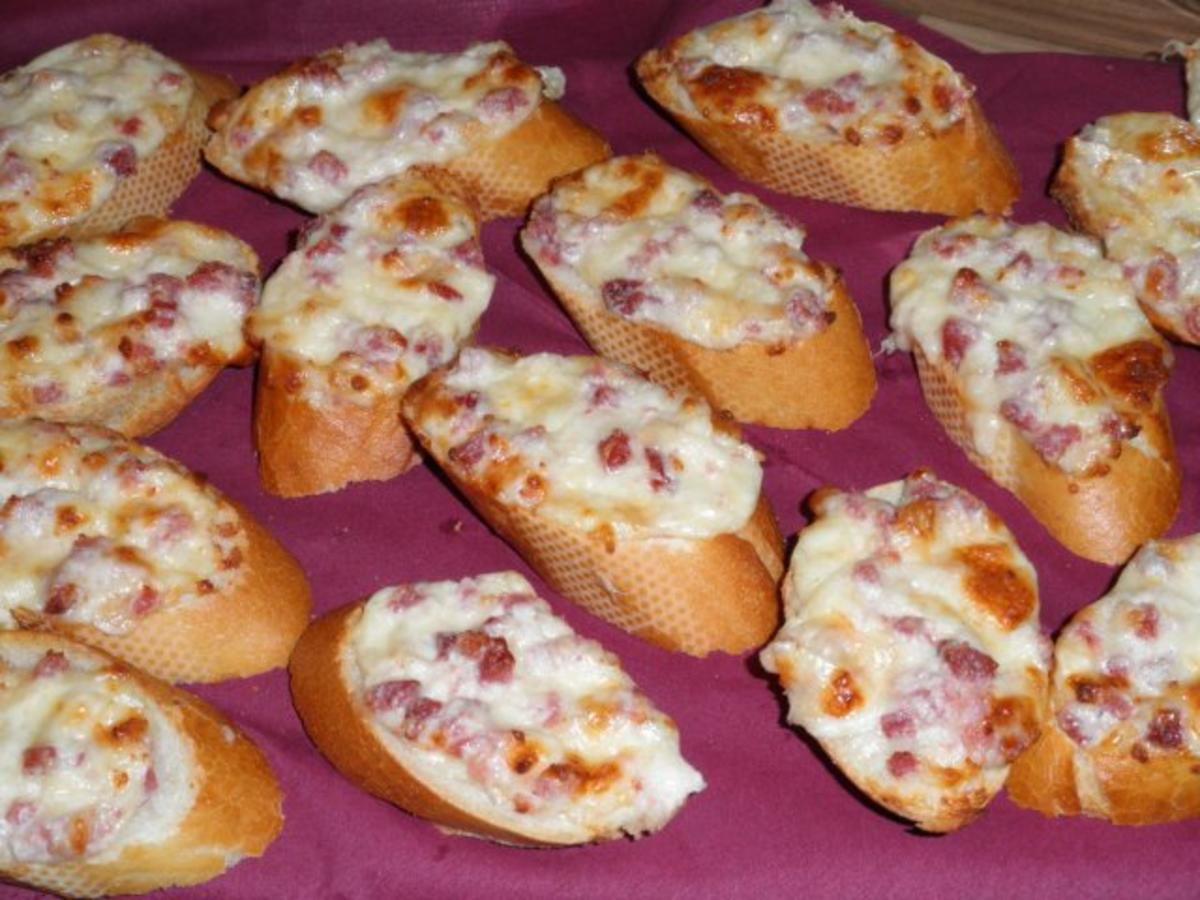 Gratinierte Käse Crostinis - Rezept