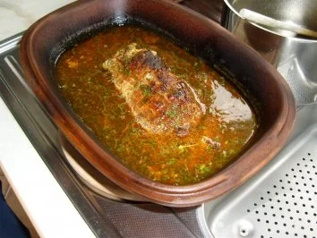 Rezept: Putenrollbraten aus dem Römertopf mit Bild Bild Nr. 9 Putenrollbraten aus dem Römertopf mit Bild - Rezept - Bild Nr. 9