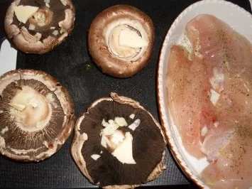 Rezept: Hühnerbrust auf Portobello.... Bild Nr. 2 Hühnerbrust auf Portobello.... - Rezept - Bild Nr. 2