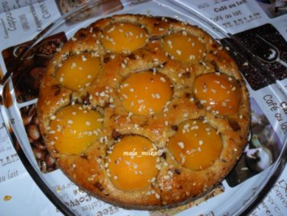 Pfirsichkuchen mit Schokostückchen - Rezept