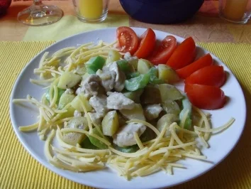 Rezept: Kartoffel-Paprikapfanne im Wok mit.. Kartoffel-Paprikapfanne im Wok mit.. - Rezept