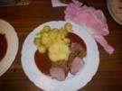 Schweinefilet mit Walnusskruste und Beilagen - Rezept