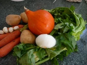 SUPPE /KÜRBISSUPPE ....meinen letzten Gartenkürbis nahm ich mit nach Spanien... - Rezept - Bild Nr. 2