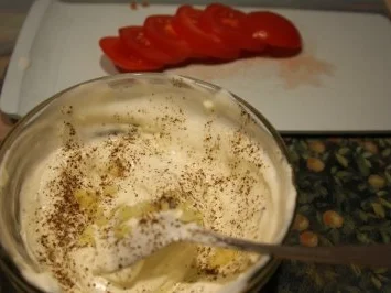 Garnelen an Frischkäse-Joghurt-Dip und Tomate - Rezept - Bild Nr. 4