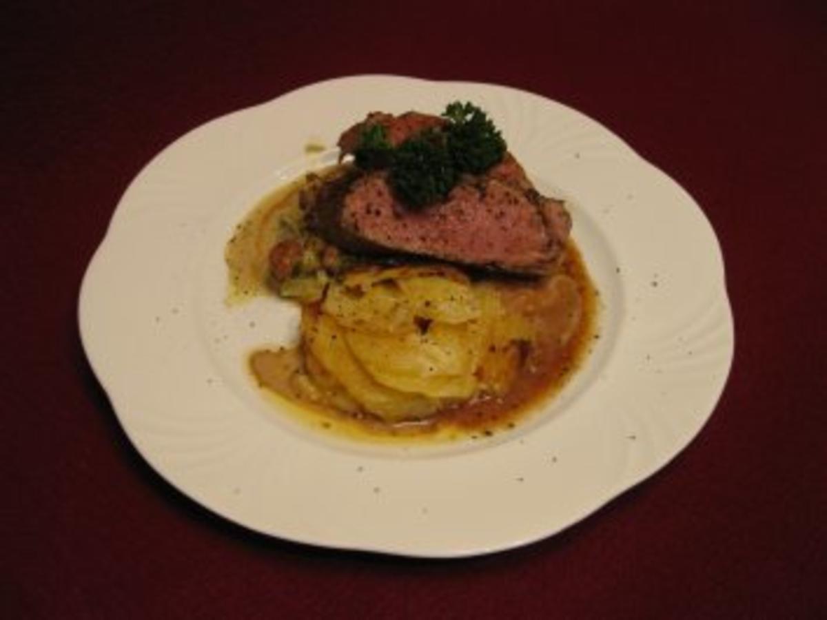 Kalbsfilet mit Kartoffelgratin und Gemüse - von Das perfekte Dinner Kalbsfilet mit Kartoffelgratin und Gemüse - von Das perfekte Dinner