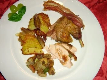 Perlhuhn mit fruchtiger Füllung - Rezept