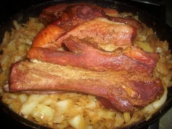 Rezept: Teufelchens Dicke Kasseler Rippchen auf einem Weißkrautbett Bild Nr. 7 Teufelchens Dicke Kasseler Rippchen auf einem Weißkrautbett - Rezept - Bild Nr. 7