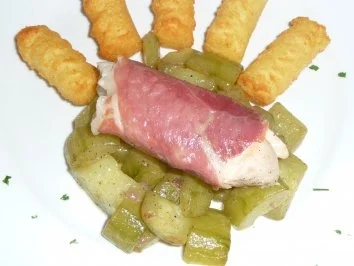 Schinken - Hühnerbruströllchen - Rezept