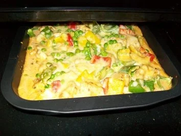 Nudelauflauf mit knusprigem Hähnchenfleisch - Rezept - Bild Nr. 8