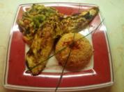 Zander in Senf-Honig Marinade mit Weißweinrisotto - Rezept