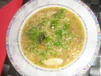Reissüppchen mit Hühnerbrühe - Rezept