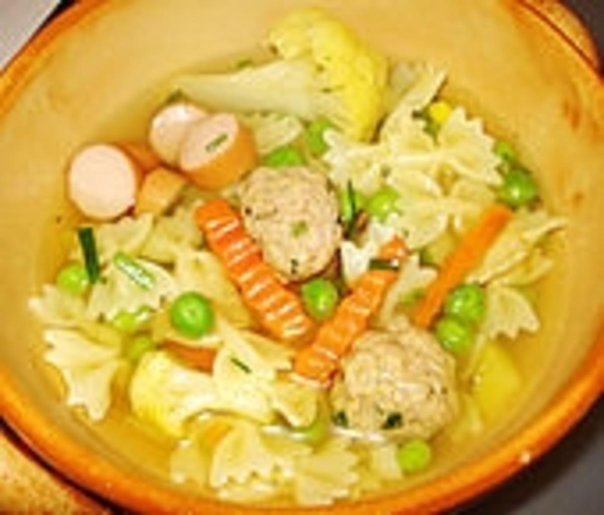 Bunte Suppe Allerlei für Kids (Kindersuppe) - Rezept