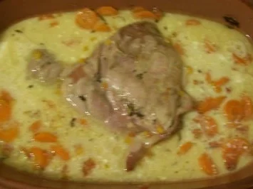 Kochen: Pute aus dem Römertopf mit fruchtig-sahniger Sauce - Rezept - Bild Nr. 6