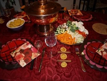 Mongolentopf =  Fleisch und Gemüse-Fondue - Rezept - Bild Nr. 2