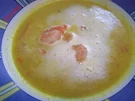 Rezept: Curryschaumsuppe mit Garnelen Curryschaumsuppe mit Garnelen - Rezept