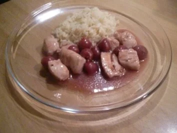 Rezept: Pfefferhähnchen mit Kirschen Bild Nr. 2 Pfefferhähnchen mit Kirschen - Rezept - Bild Nr. 2