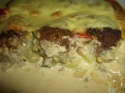 Aufläufe : Kartoffel ~ Frikadellenauflauf mit Tomaten, Pilzen & Kräuter de Provence - Rezept