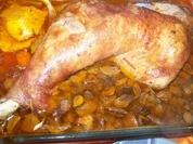 Geschmorte Putenkeule mit Waldpilzen - Rezept