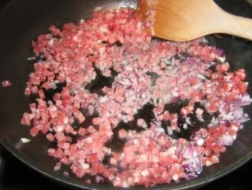 Spaghetti mit Tomaten - Gorgonzola -Soße mit Gemüseeinlage - Rezept - Bild Nr. 4