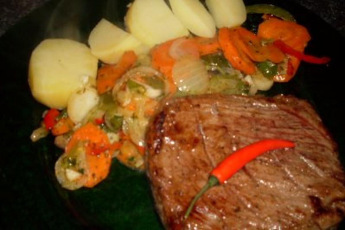 Dakota - Steak mit Paradiesgemüse & Kartoffeln - Rezept - Bild Nr. 5