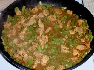 Bohnen-Putenfleisch-Pfanne mit Spiralnudeln - Rezept - Bild Nr. 7