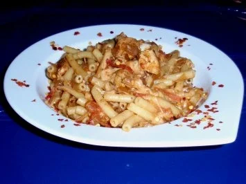 Scharfe Hähnchen-Nudelpanne mit Mozzarellakäse - Rezept - Bild Nr. 7