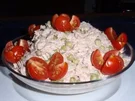 Erbsen-Eier-Thunfisch vereint zu einem Salat - Rezept