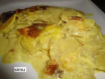 Kartoffgratin mit Curry - Rezept