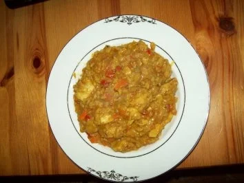 Rezept: Curryfleisch mit Reis (sehr scharf ) Curryfleisch mit Reis (sehr scharf ) - Rezept