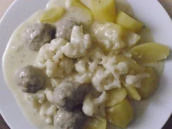 Hackbällchen & Blumenkohl - Rezept