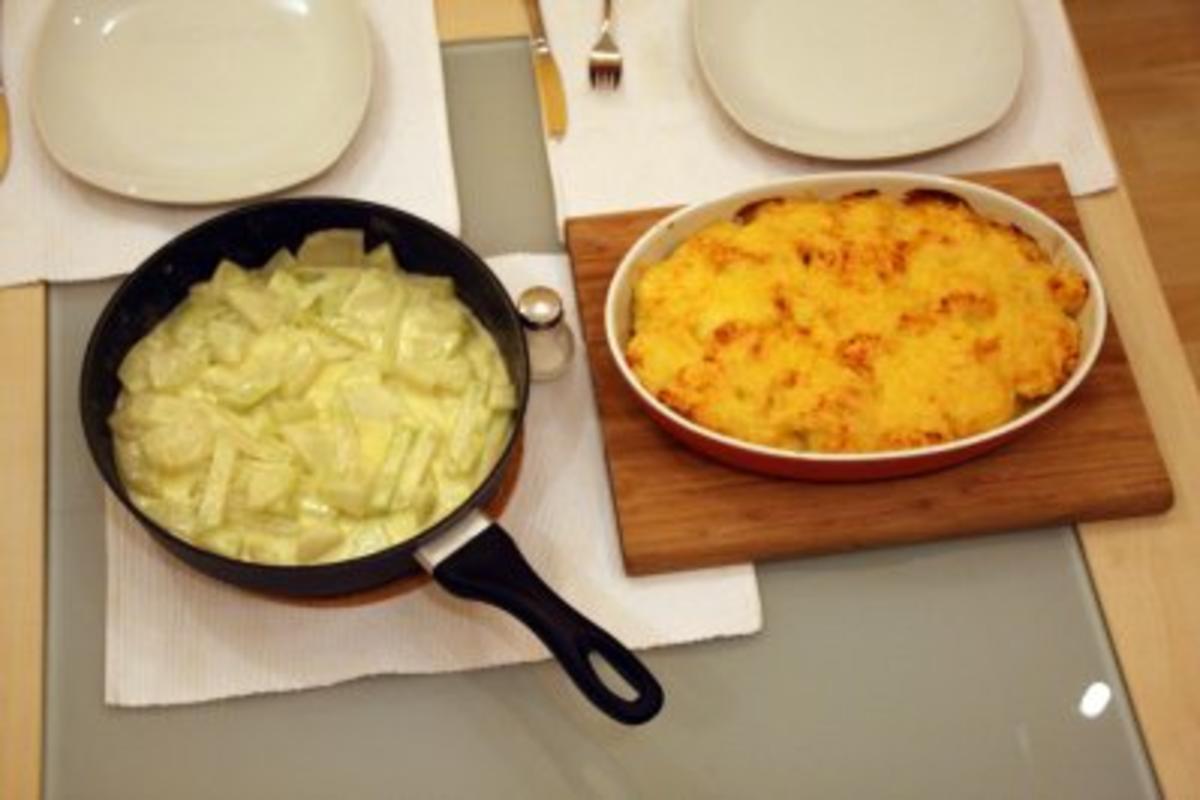 Bilder für Kohlräbchen mit Kartoffelcremegratin - Rezept