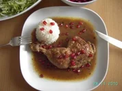 Hühnerkeulen mit Granatapfelkernen - Rezept