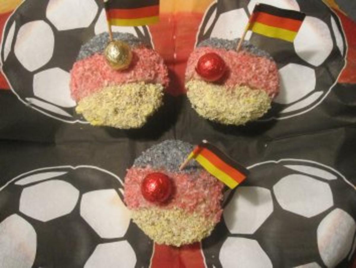 WM Deutschand Muffins Fußball Kindergeburtag - Rezept