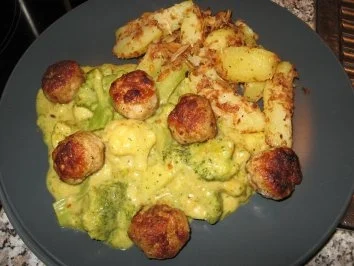 Hackbällchen mit Broccoli-Blumenkohl-Kokos-Curry - Rezept - Bild Nr. 2