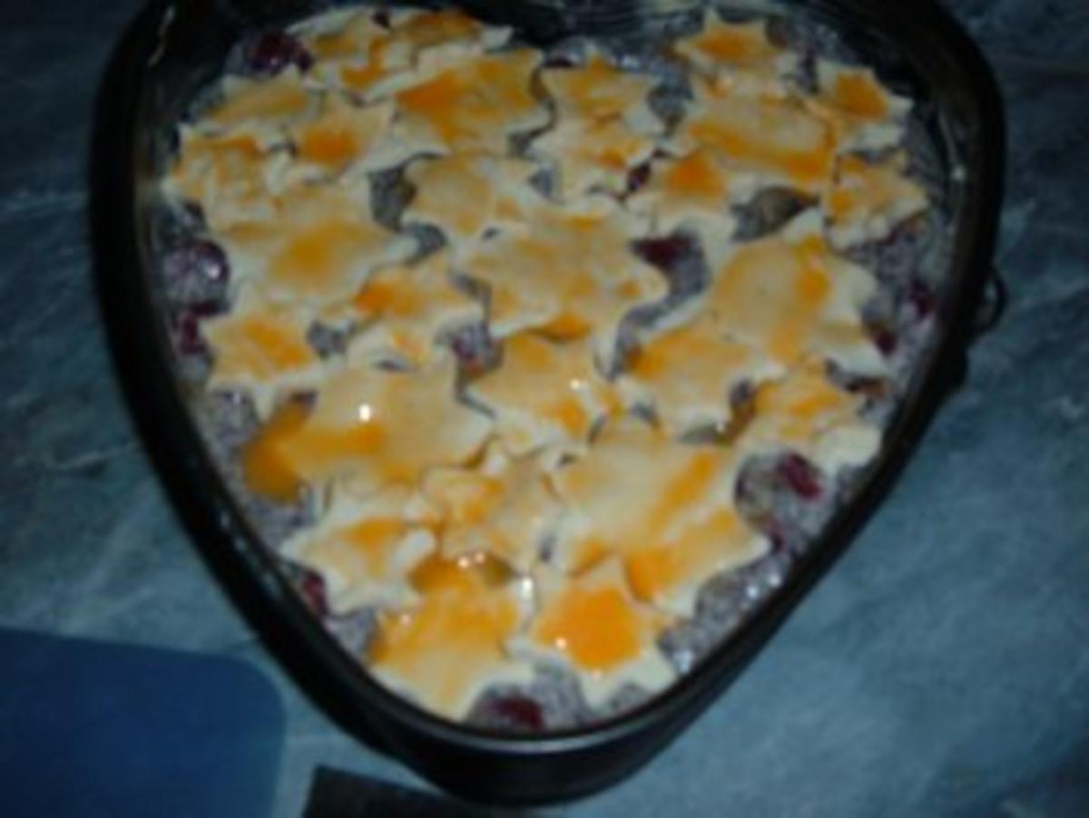 Kuchen : Blätterteig  - Mohn - Kirschen - Rezept - Bild Nr. 4