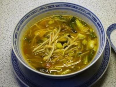 Peking-Suppe (scharf-sauer) - Rezept