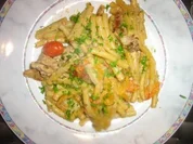 Maccaronipfanne mit Tomätchen und Paprika - Rezept