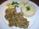 Kalbsnieren, gedünstet an Risotto - Rezept