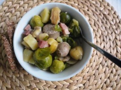 Rezept: Eintopf mit Rosenkohl und Maronen Eintopf mit Rosenkohl und Maronen - Rezept